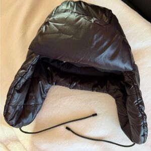 UGG Big Kids Quilted Nylon Trapper Hat Black